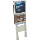 Camco Extends 10 In. to 17 In. White Cupboard RV Storage Bar Image 2
