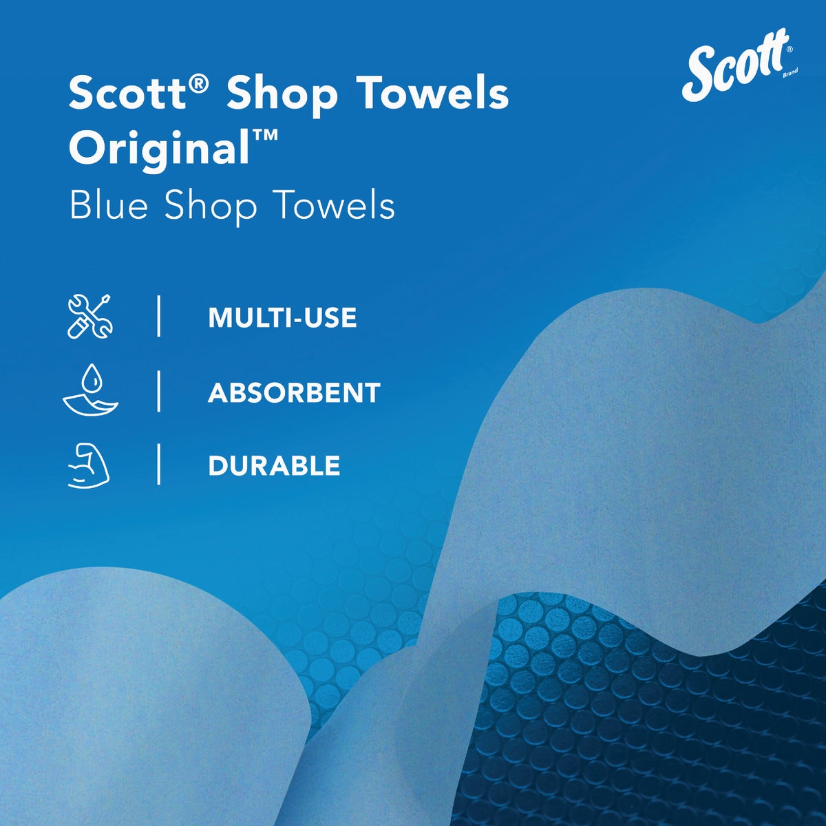Scott 11 In. W x 9.4 In. L Disposable Original Shop Towel (6-Roll/330-Sheets) Image 4