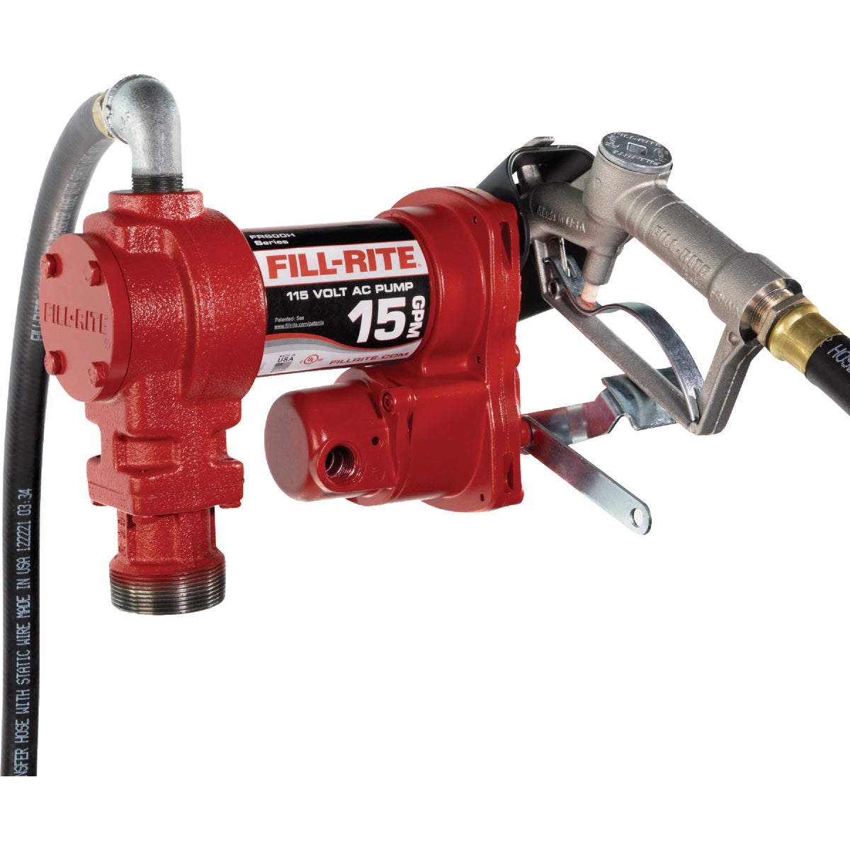 Fill-Rite 115V AC 15 GPM Fuel Transfer Pump with Nozzle