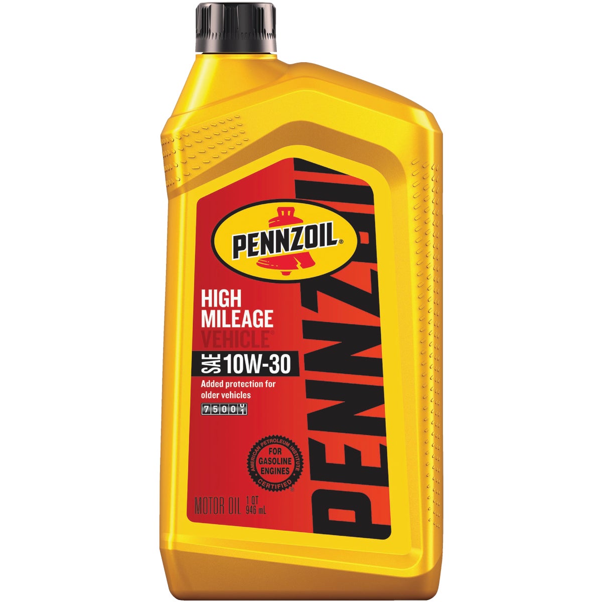 Pennzoil High Mileage 10W-30 Motor Oil, 1 Qt. Image 1
