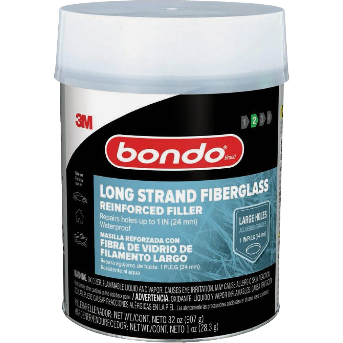 Bondo 32 Oz. Long Strand Fiberglass Reinforced Filler Image 2