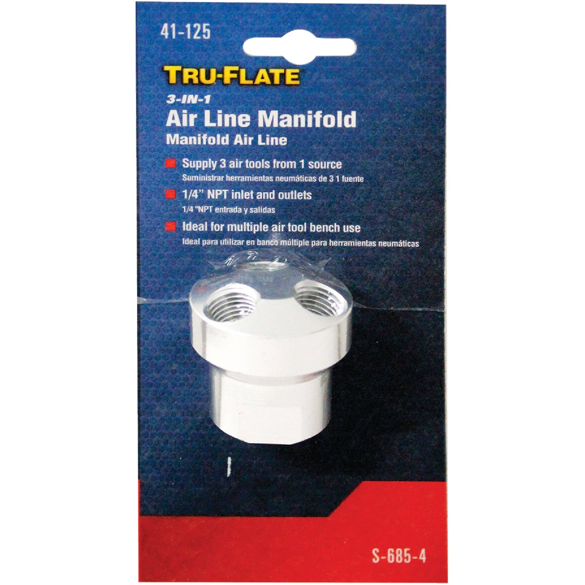 Tru-Flate 1/4 In. NPT 1/4 In. NPT Manifold Image 2
