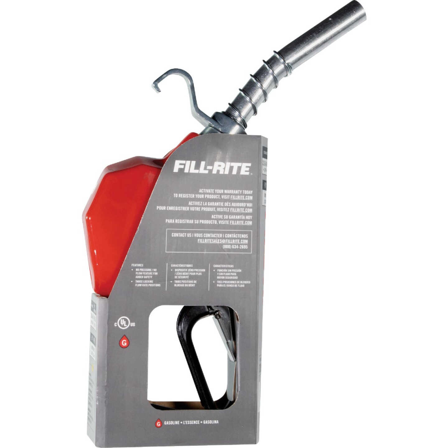 Fill-Rite 3/4 In. Red Automatic Gasoline Spout Nozzle Image 1
