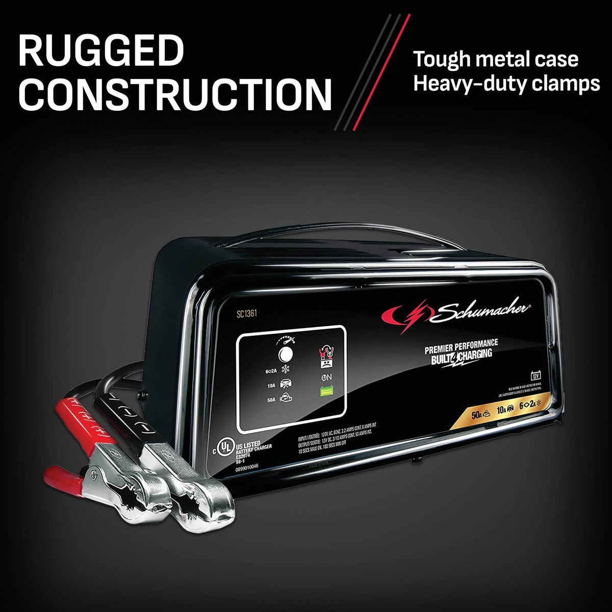 Schumacher 12V 50A Automatic Battery Charger Image 4