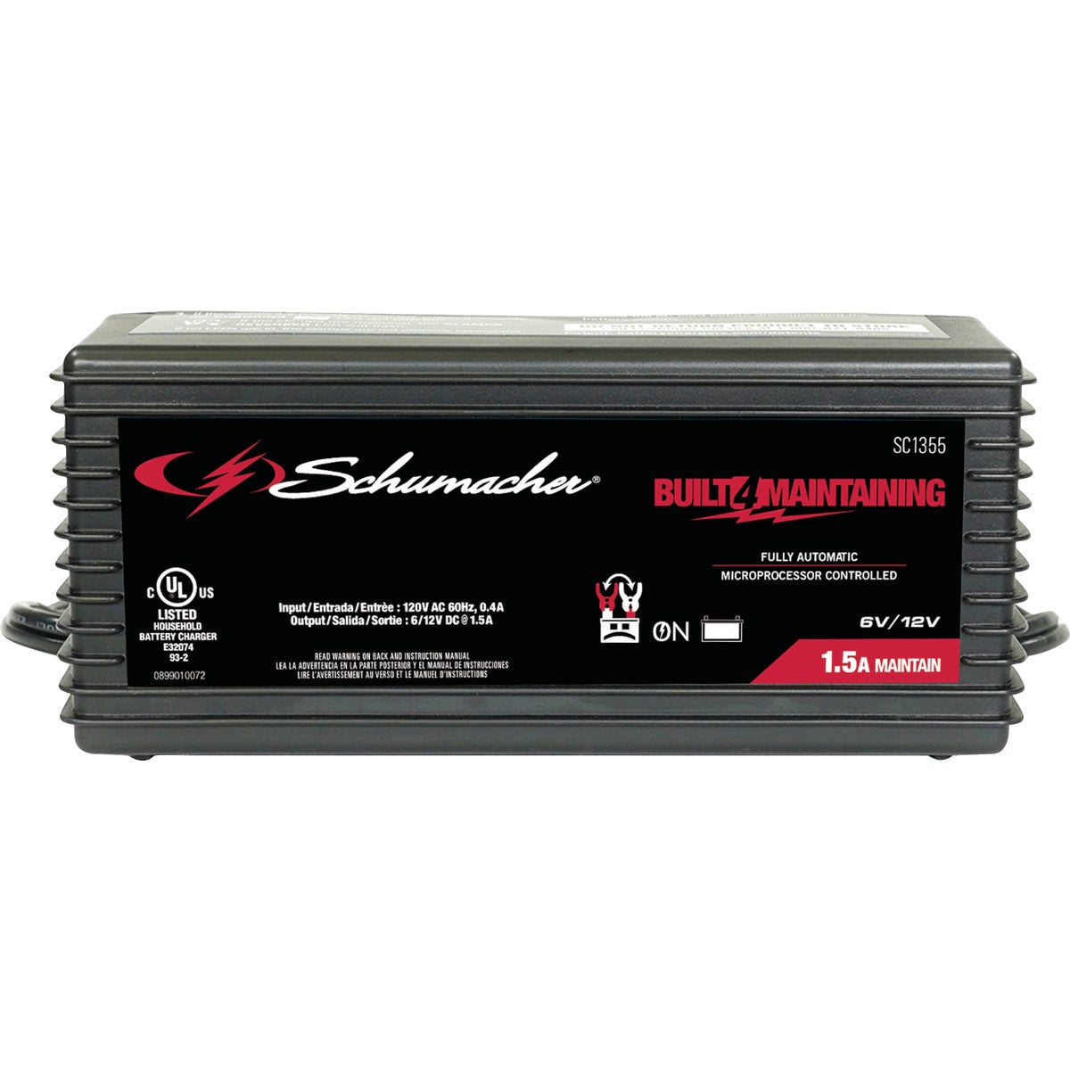  Schumacher Automatic 6V and 12V 1.5A Auto Battery Charger/Maintainer