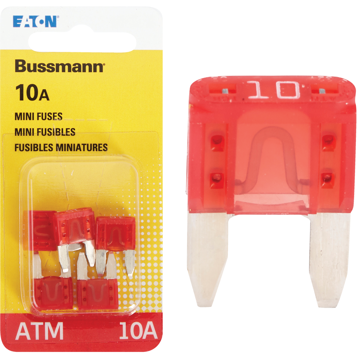 Bussmann 10A 32V ATM Blade Mini Automotive Fuse (5-Pack)