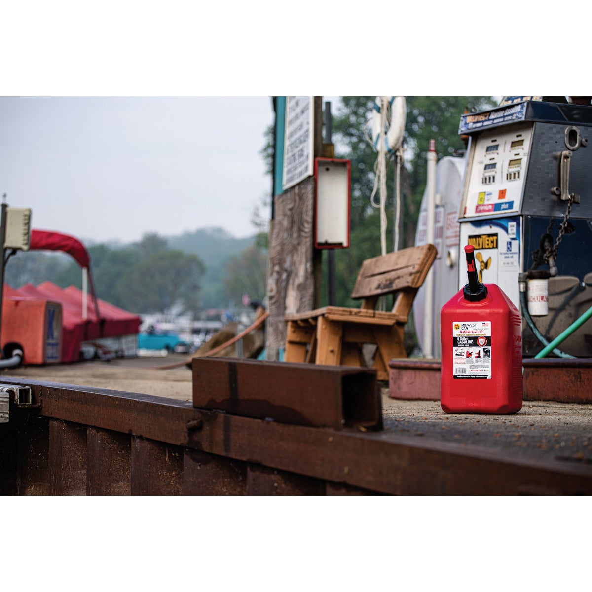 Midwest Can 5 Gal. Plastic Gas Speed-Flo Racing Can Image 4