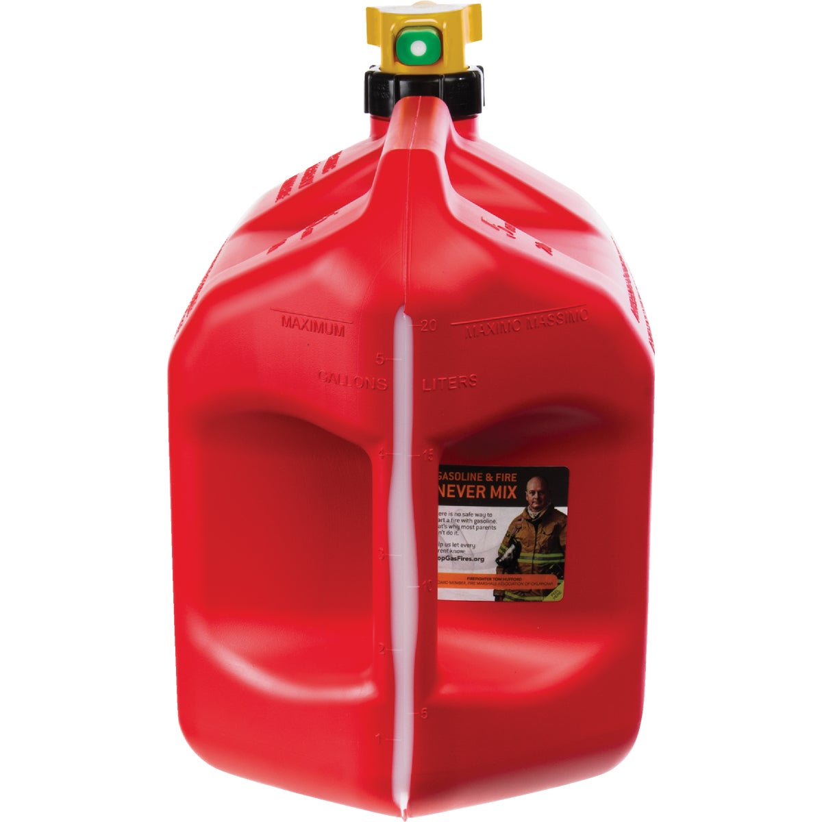 No-Spill ViewStripe 5 Gal. Plastic Gasoline Fuel Can, Red Image 4