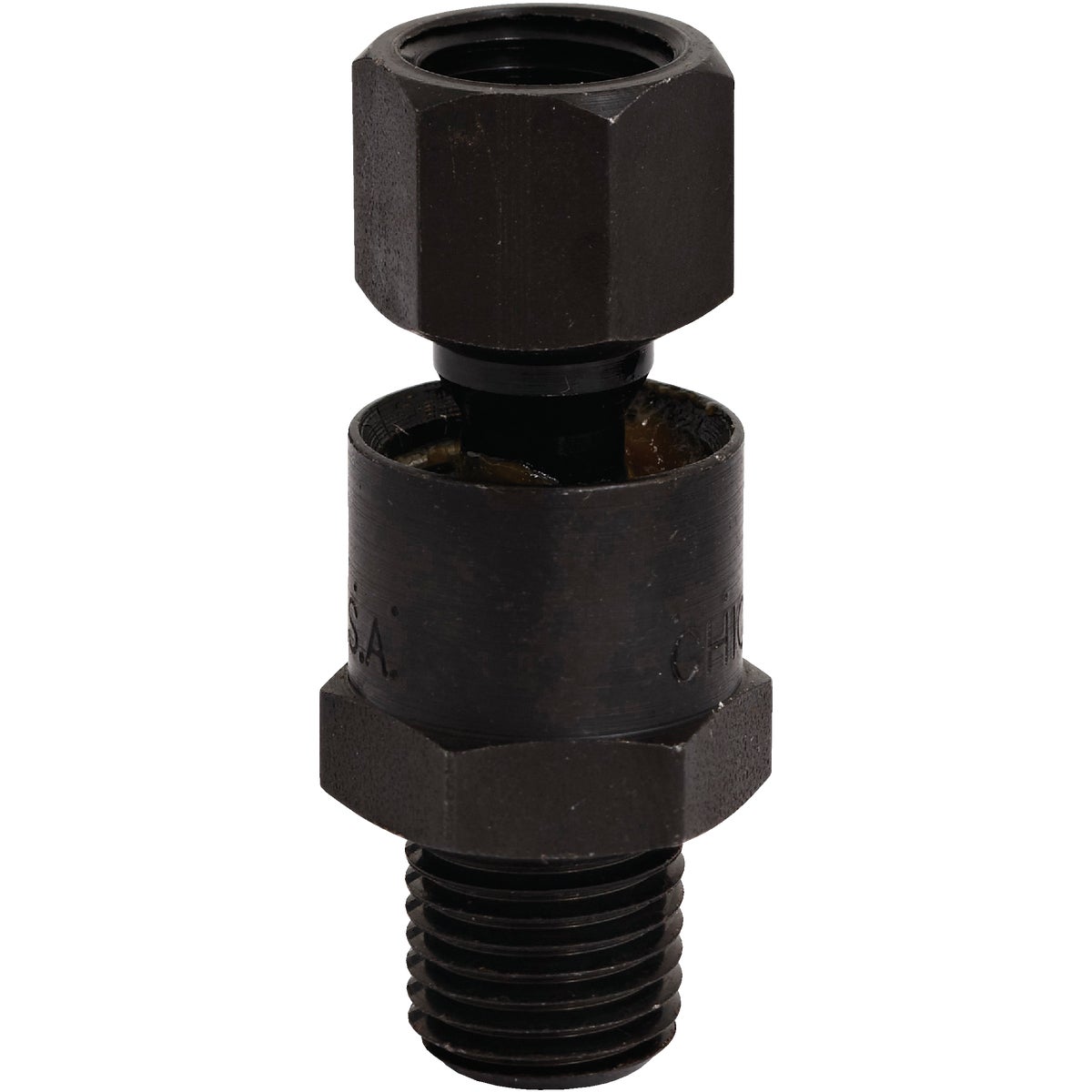 Milton Full Swivel 1/4 In. MPT x 1/4 In. FPT Steel Black Oxide Plug Image 1
