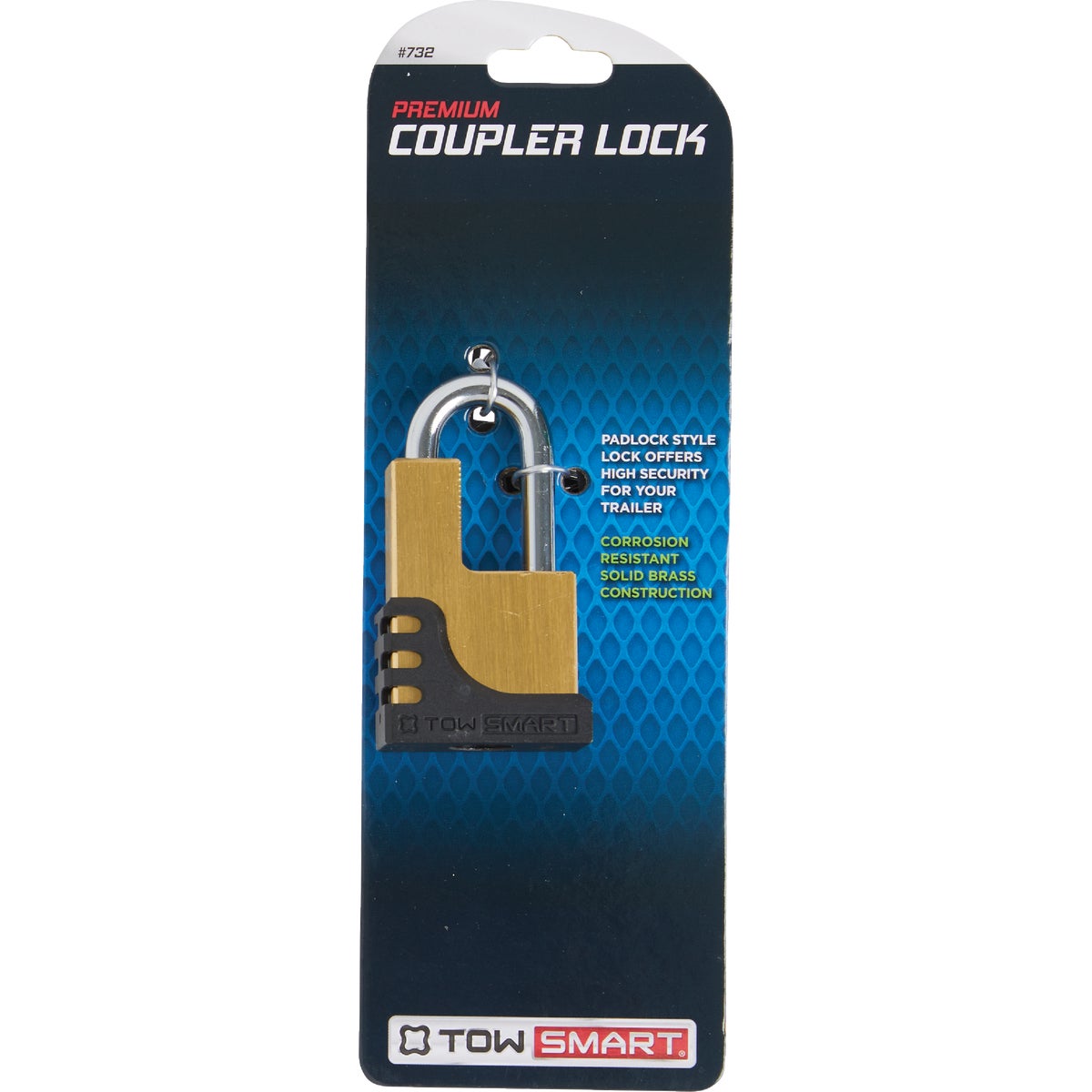 TowSmart Brass Coupler Lock Image 2