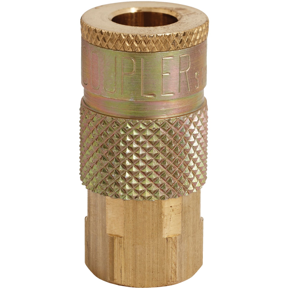Milton Tru-Flate 1/4 In. FPT T-Style Brass Coupler Image 1