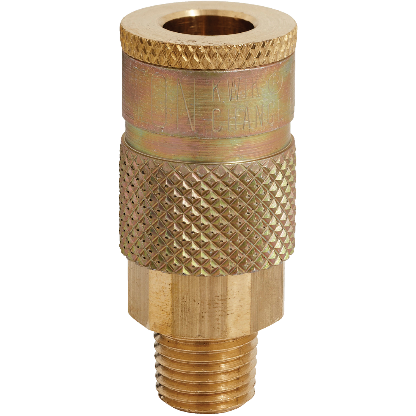 Milton Tru-Flate 1/4 In. MPT T-Style Brass Coupler Image 1