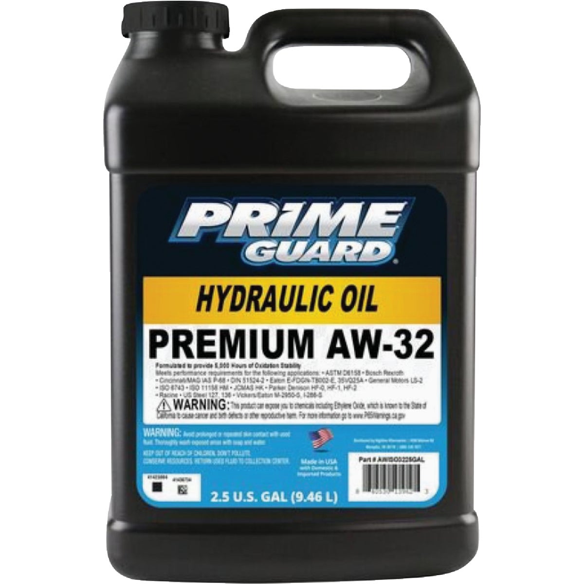 Prime Guard 2.5 Gal. AW-32 Hydraulic Oil