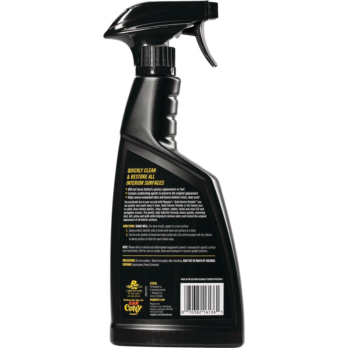 Meguiars 16 Oz. Trigger Spray Quik Interior Detailer Cleaner Image 5
