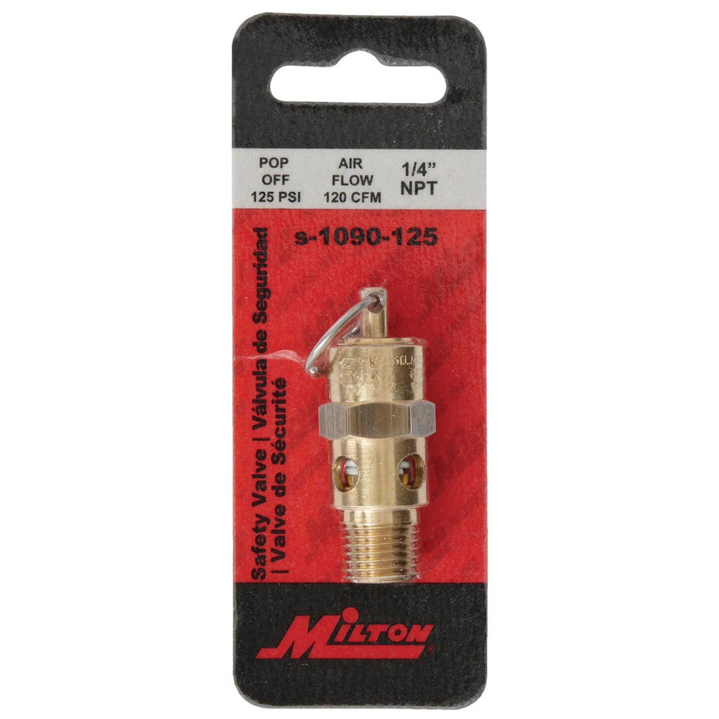 Milton 1/4 In. MNPT 125 psi Safety Valve Image 2
