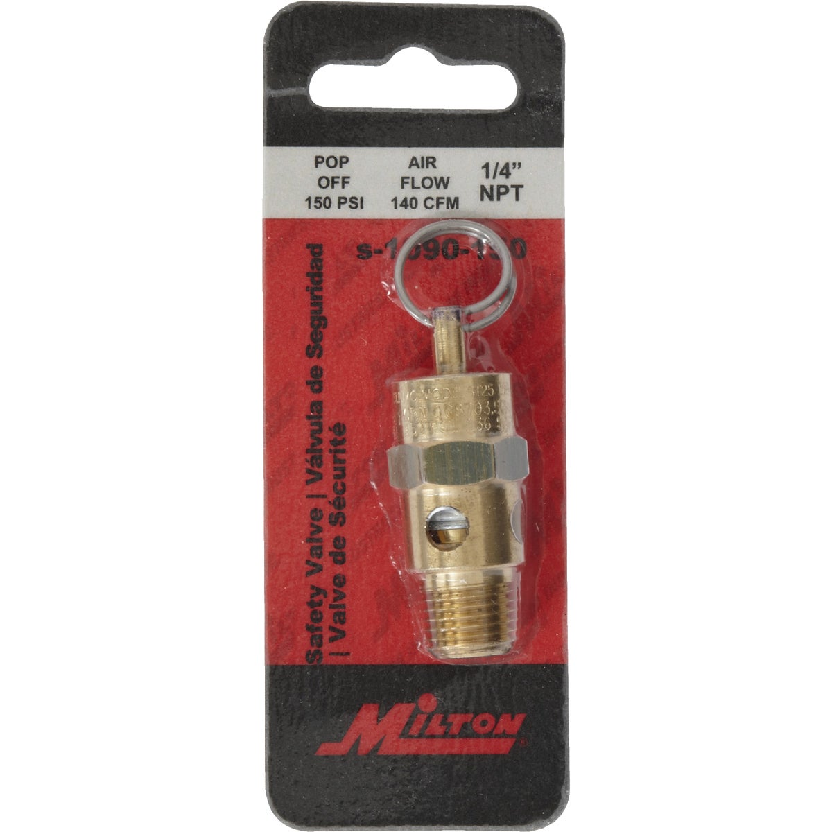 Milton 1/4 In. MNPT 150 psi Safety Valve Image 2