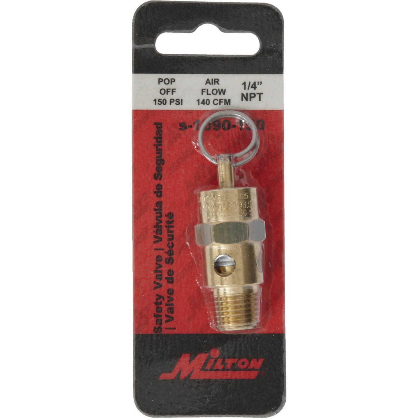 Milton 1/4 In. MNPT 150 psi Safety Valve Image 2