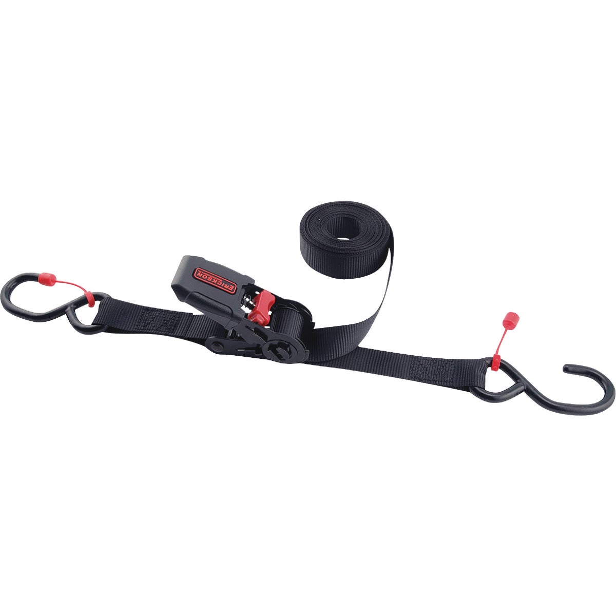 Erickson 1 In. x 15 Ft. 1300 Lb. Soft Grip Ratchet Tie-Down with Cap Locks (4-Pack)
