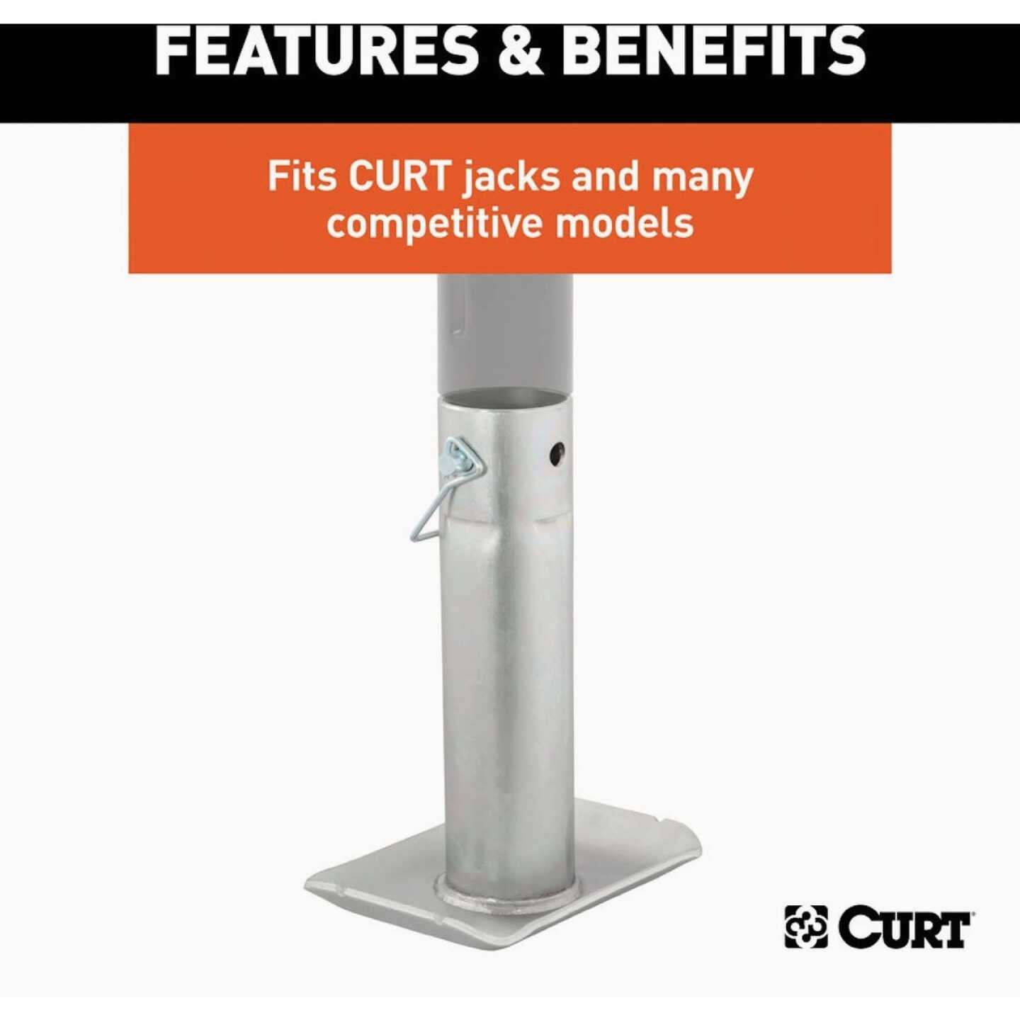 Curt Mfg. Pin-On Trailer Jack Foot Plate Image 4