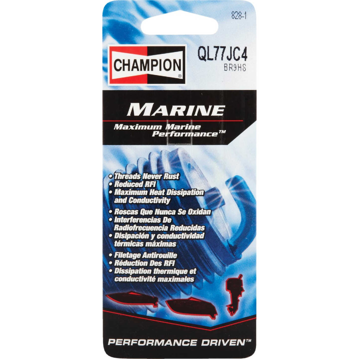 Champion QL77JC4 Copper Plus Marine Spark Plug Image 1