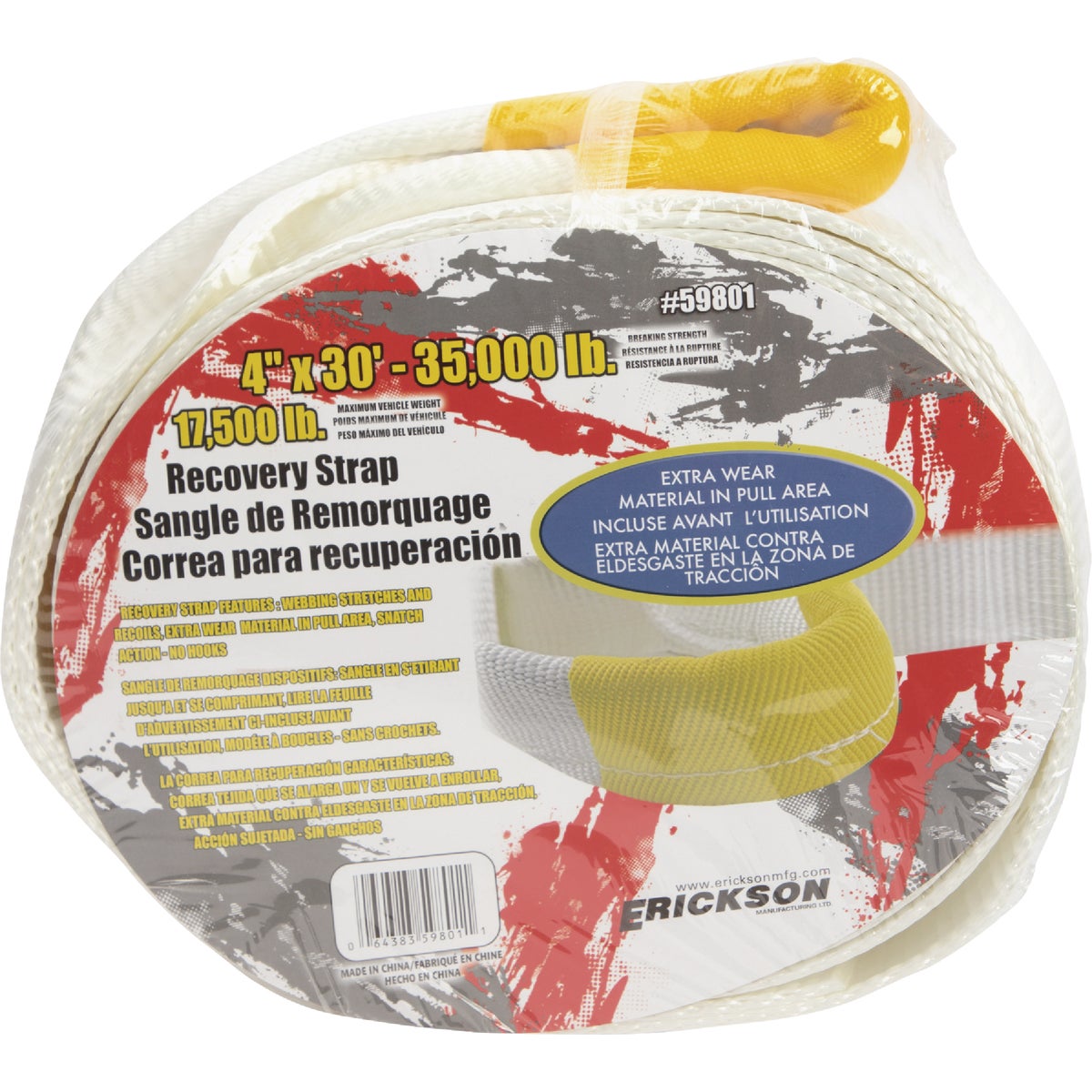 Erickson 4 In. x 30 Ft. 35,000 Lb. Recovery Strap Bulk Image 2
