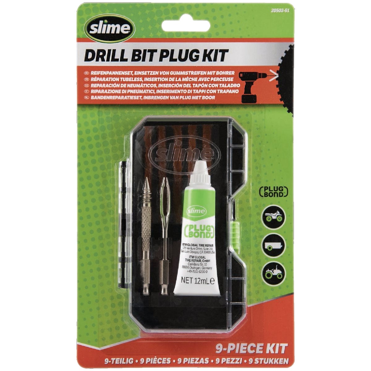 Slime Drill Bit Tire Plug Kit Image 2