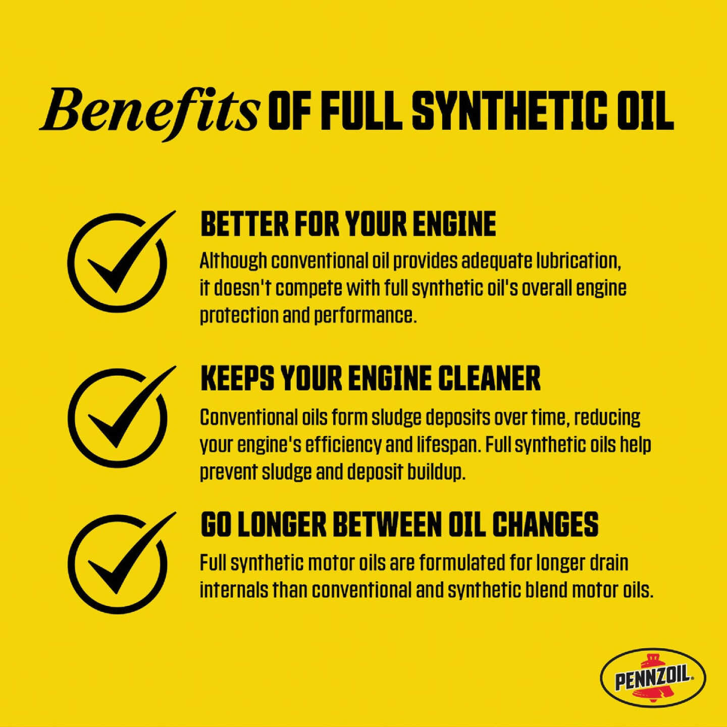 Pennzoil Full Synthetic 0W-20 Motor Oil, 5 Qt. Image 5