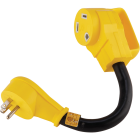 Camco PowerGrip 15A/30A Dogbone RV Power Cord Adapter Image 1