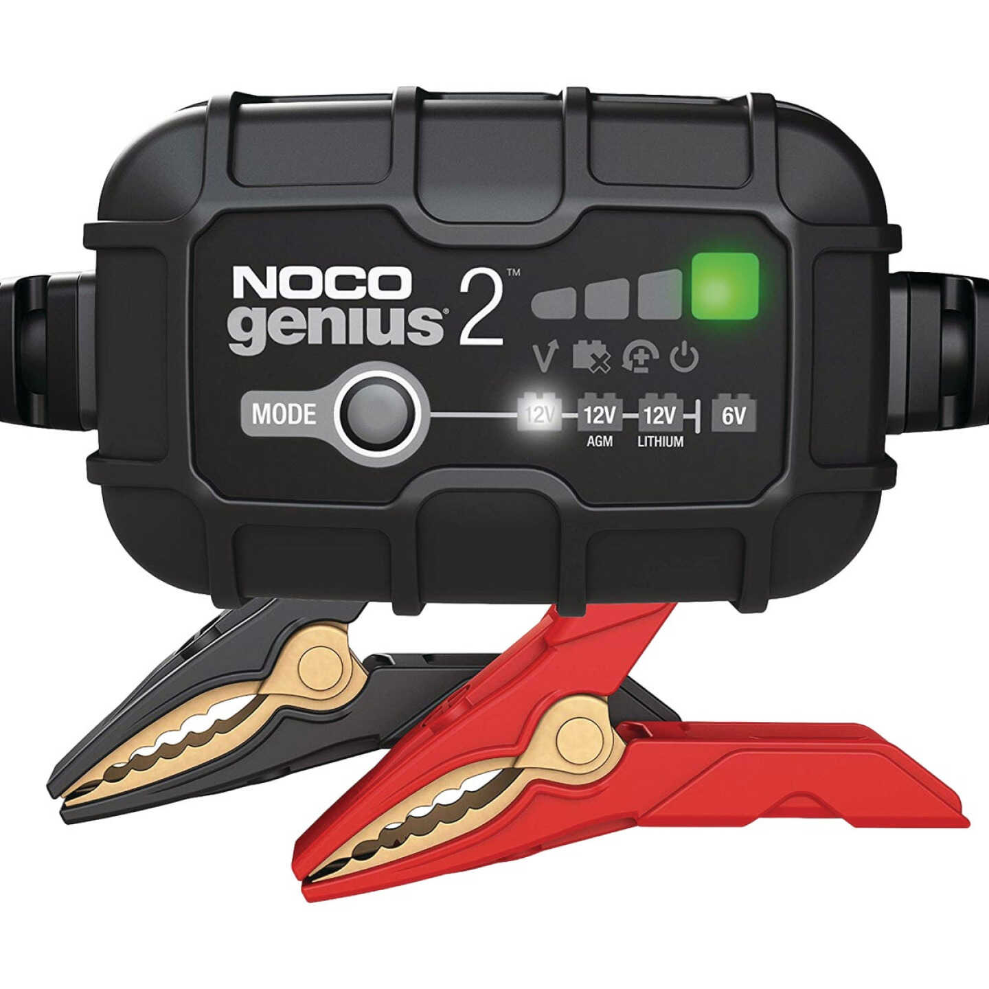NOCO Genius 6V and 12V 2A Auto Battery Charger, Battery Maintainer, and Battery Desulfator Image 1