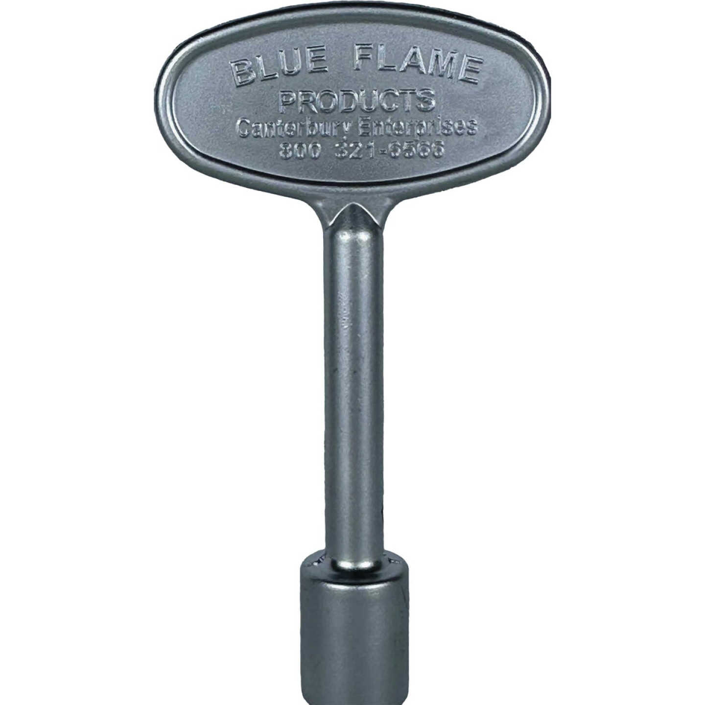 Blue Flame 3 In. Satin Chrome Finish Universal Fit Log Lighter Gas Valve Key Image 1