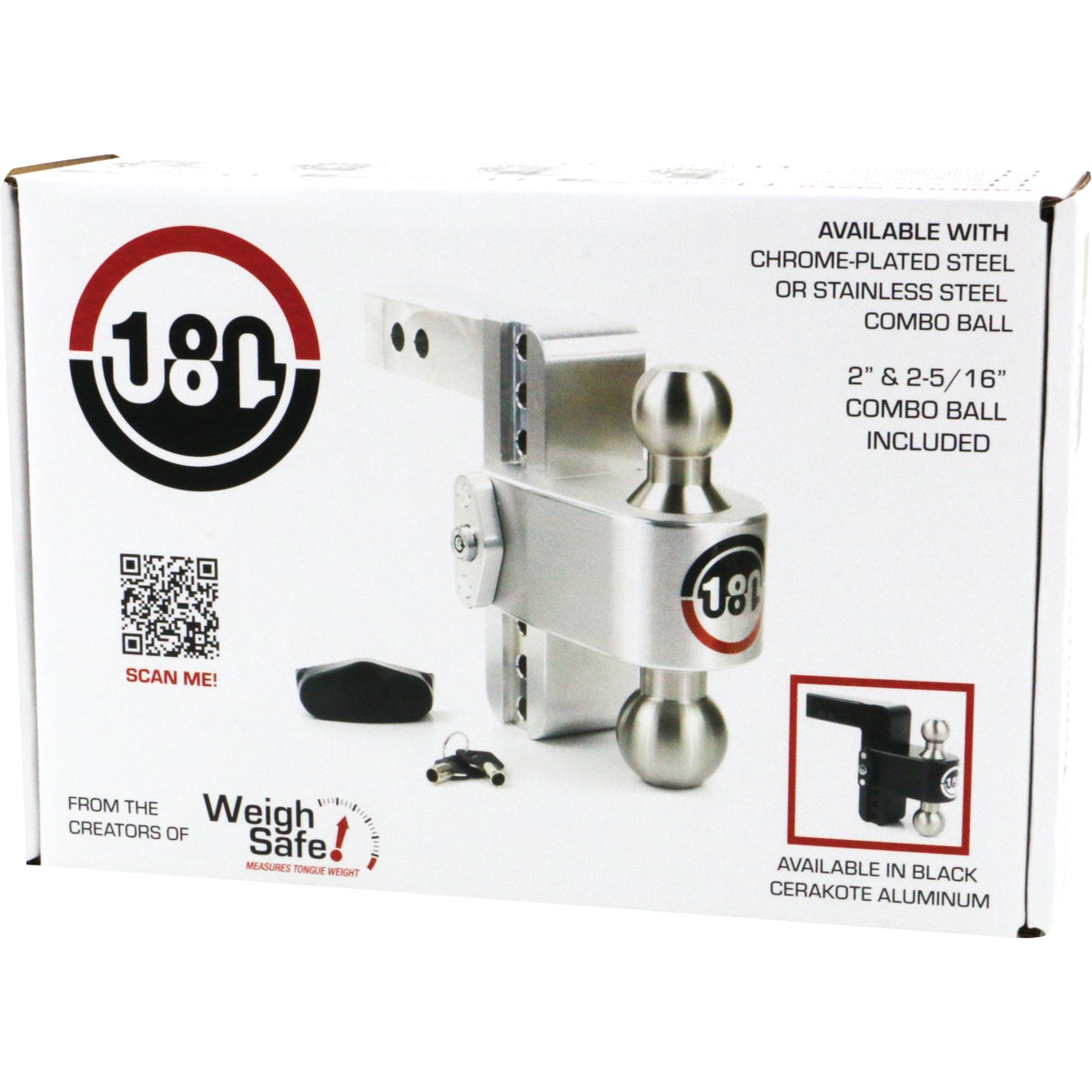 Weigh Safe 8 In. Adjustable 180 Degree Hitch Ball Mount Image 2