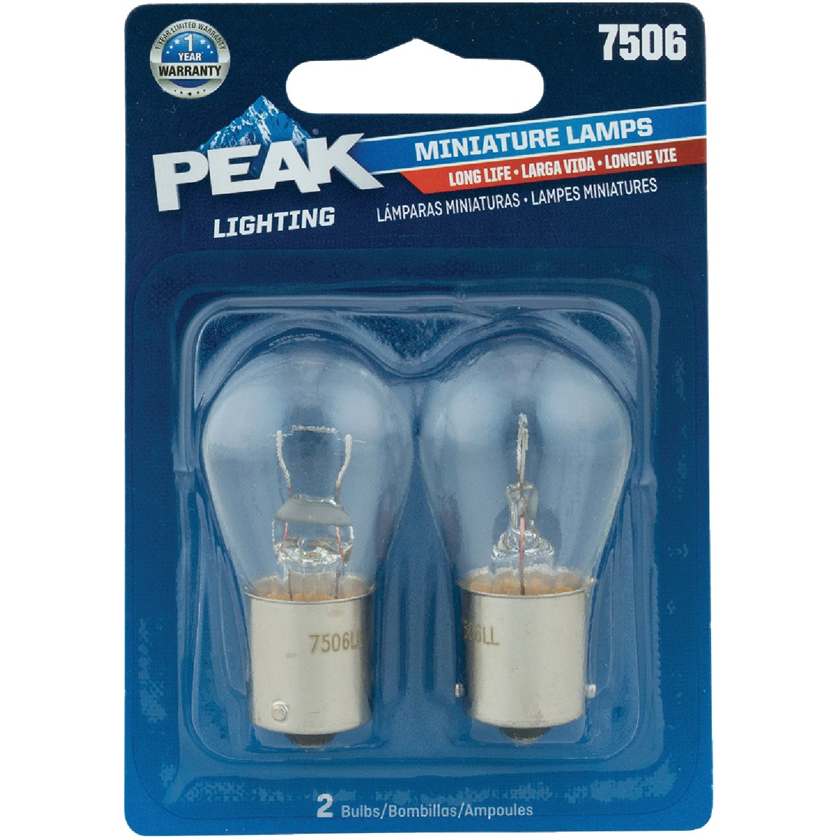 PEAK 7506 13.5V Mini Incandescent Automotive Bulb (2-Pack) Image 1