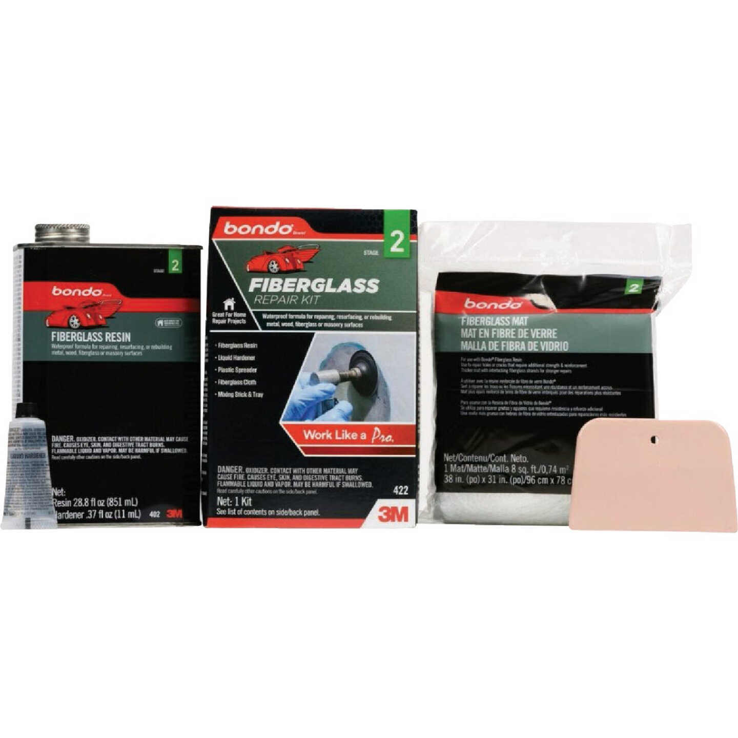 Bondo 0.9 Qt. Fiberglass Resin Repair Kit Image 1