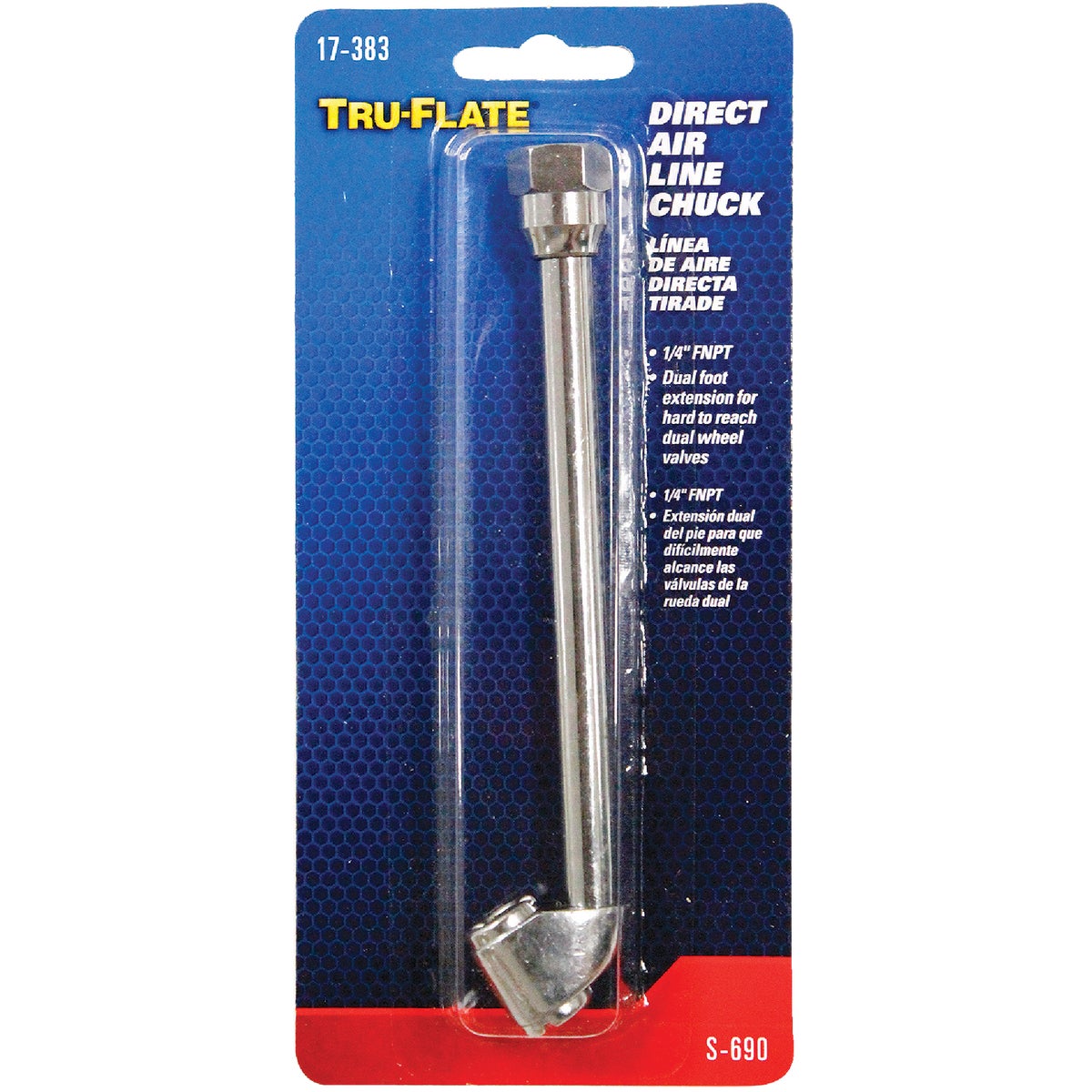 Tru-Flate 1/4 In. FPT 150 PSI Dual Foot Air Chuck Image 2
