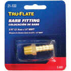 Tru-Flate 5/16 In. Barb 1/4 In. MNPT Brass Hose End Image 2