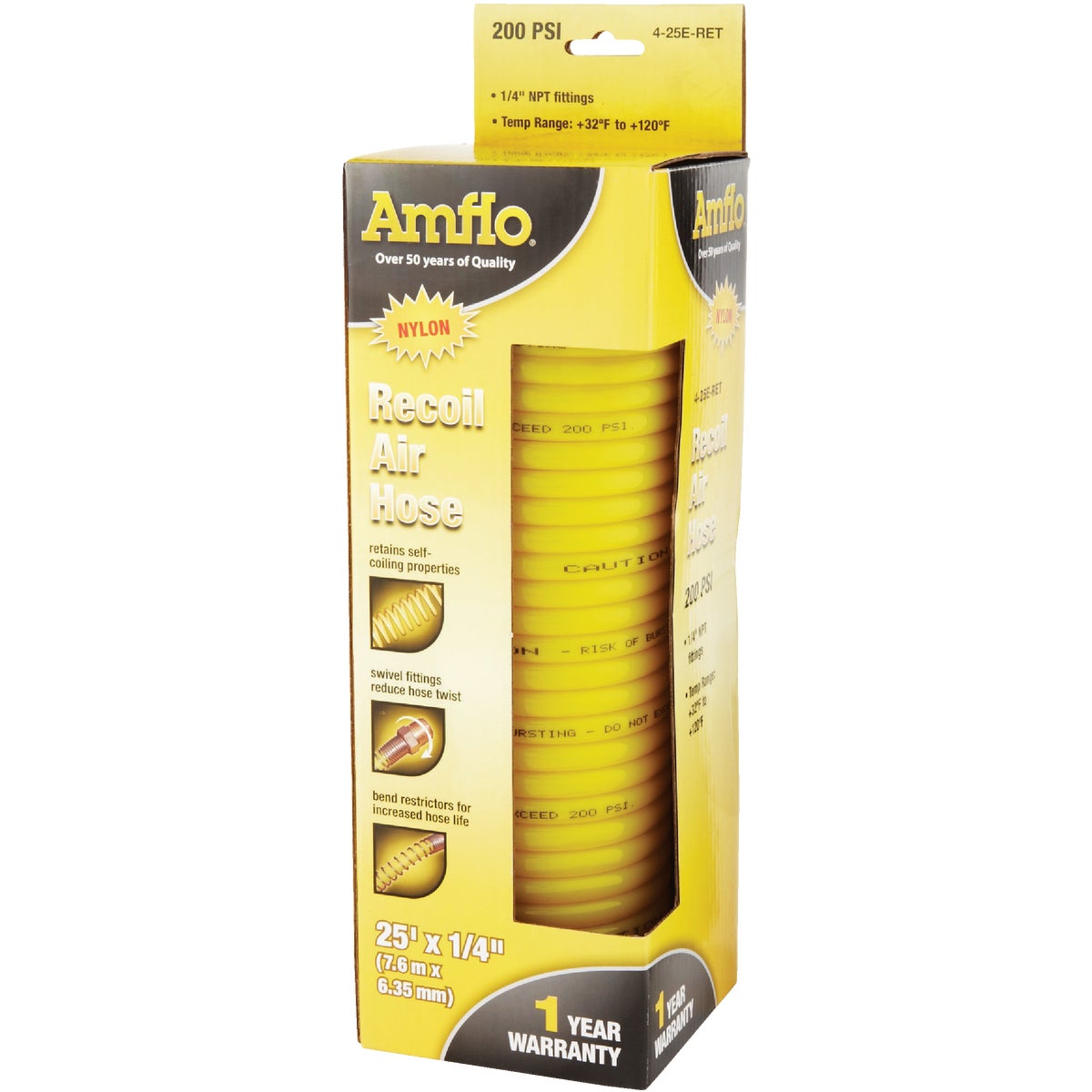 Amflo 1/4 In. x 25 Ft. Nylon Recoil Air Hose Image 2