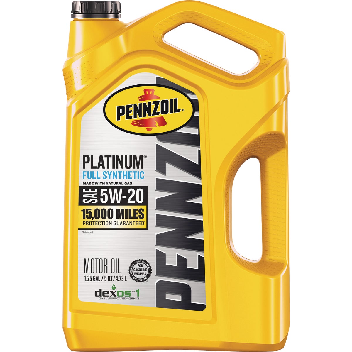 Pennzoil Platinum Full Synthetic 5W-20 Motor Oil, 5 Qt. Image 1
