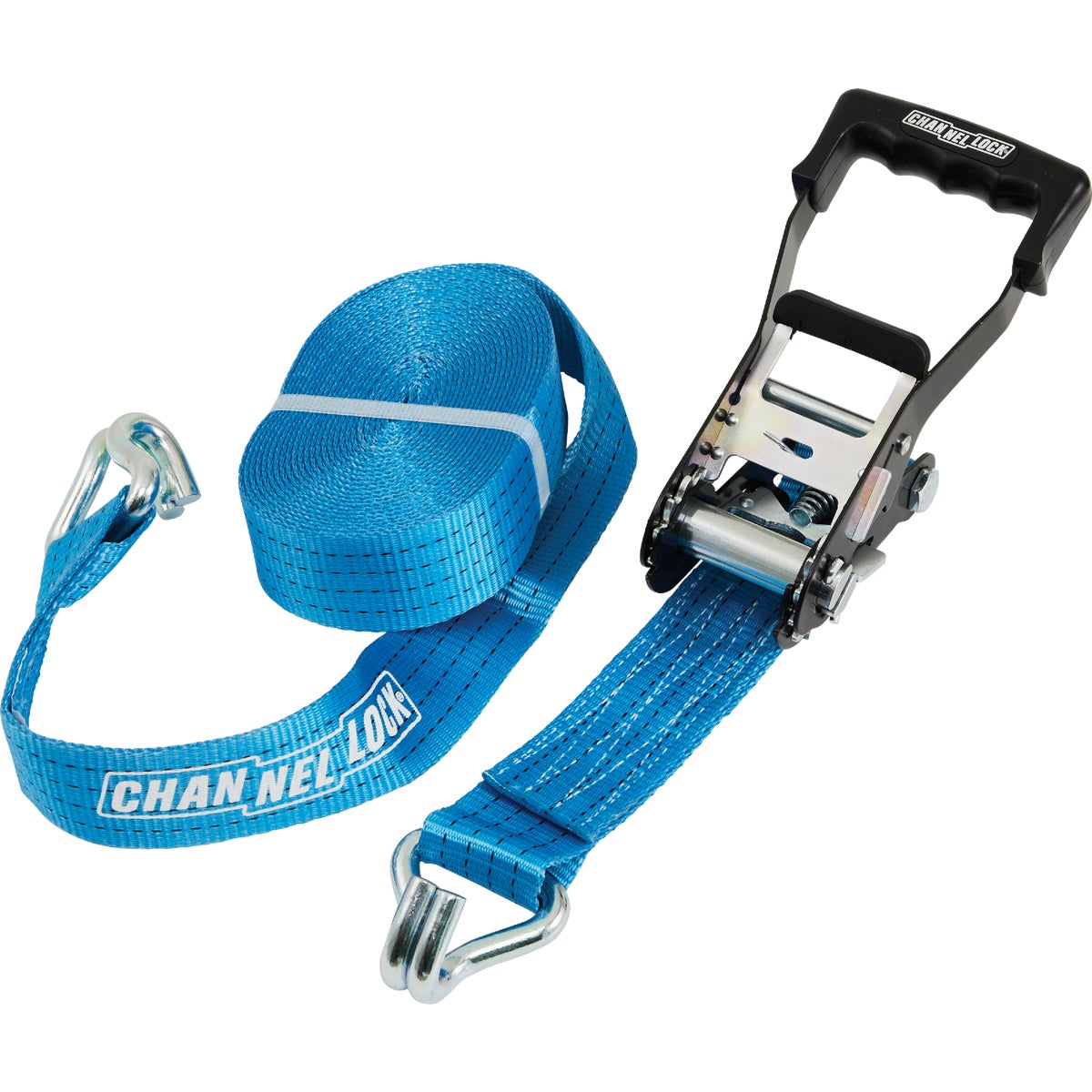 Channellock 2 In. x 27 Ft. Heavy Duty Rachet Tie Down With J Hooks
