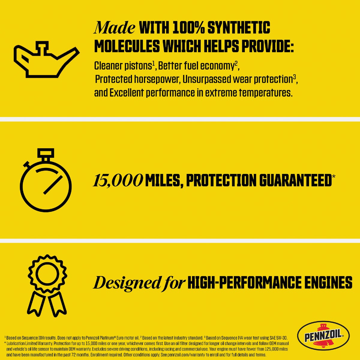 Pennzoil Platinum Full Synthetic 0W-20 Motor Oil, 5 Qt. Image 5