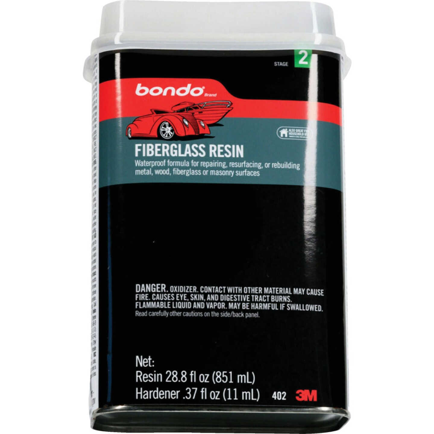 Bondo 0.9 Qt. All-Purpose Fiberglass Resin with Hardener Image 1