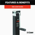 Curt 8,000 Lb. Direct-Weld Square Jack With Side Handle, 15 In. Travel Image 4