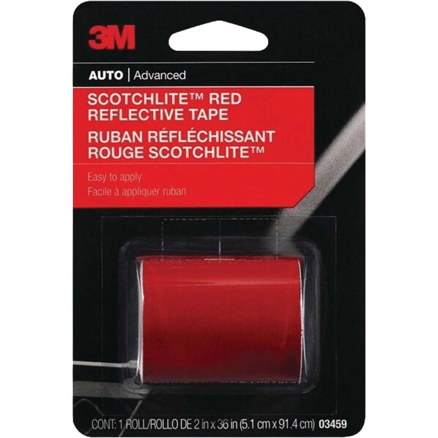 3M Scotchlite 2 In. x 36 In. Red Reflective Safety Tape Image 1