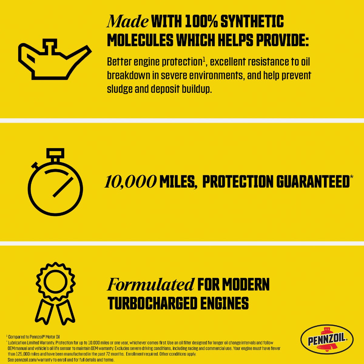 Pennzoil Full Synthetic 5W-30 Motor Oil, 5 Qt. Image 2