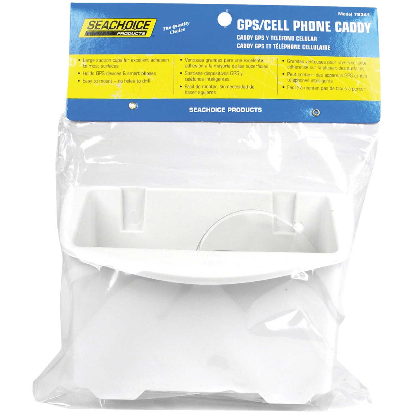 Seachoice White Plastic GPS/Cell Phone Caddy Storage Holder Image 1