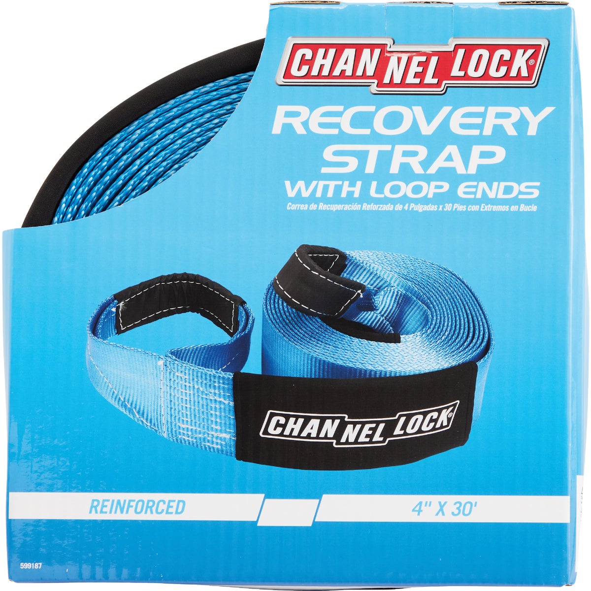 Channellock 4 In. x 30 Ft. Recovery Strap With Loop Ends Image 2