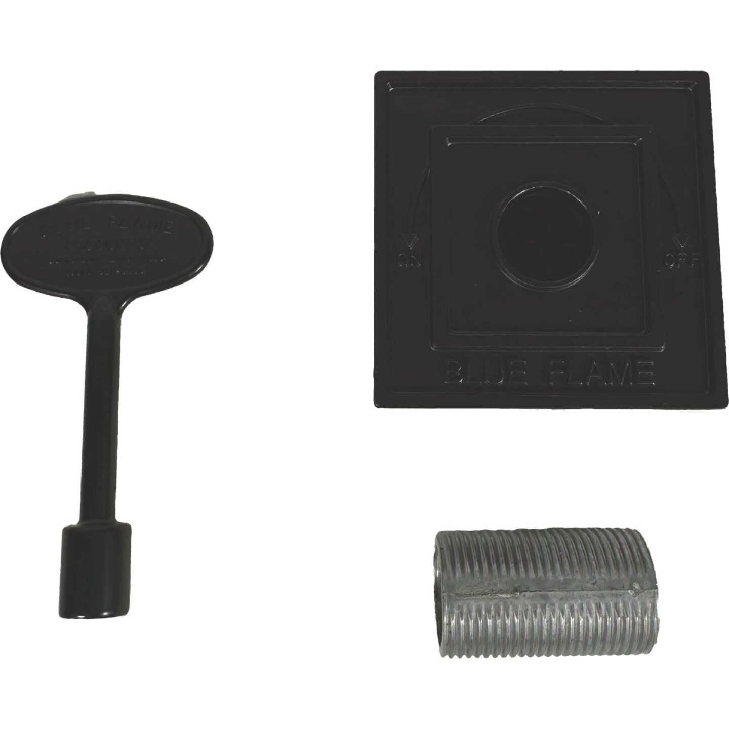 Blue Flame Black Finish Universal Square Flange & 3 In. Matching Key Black Finish Image 1
