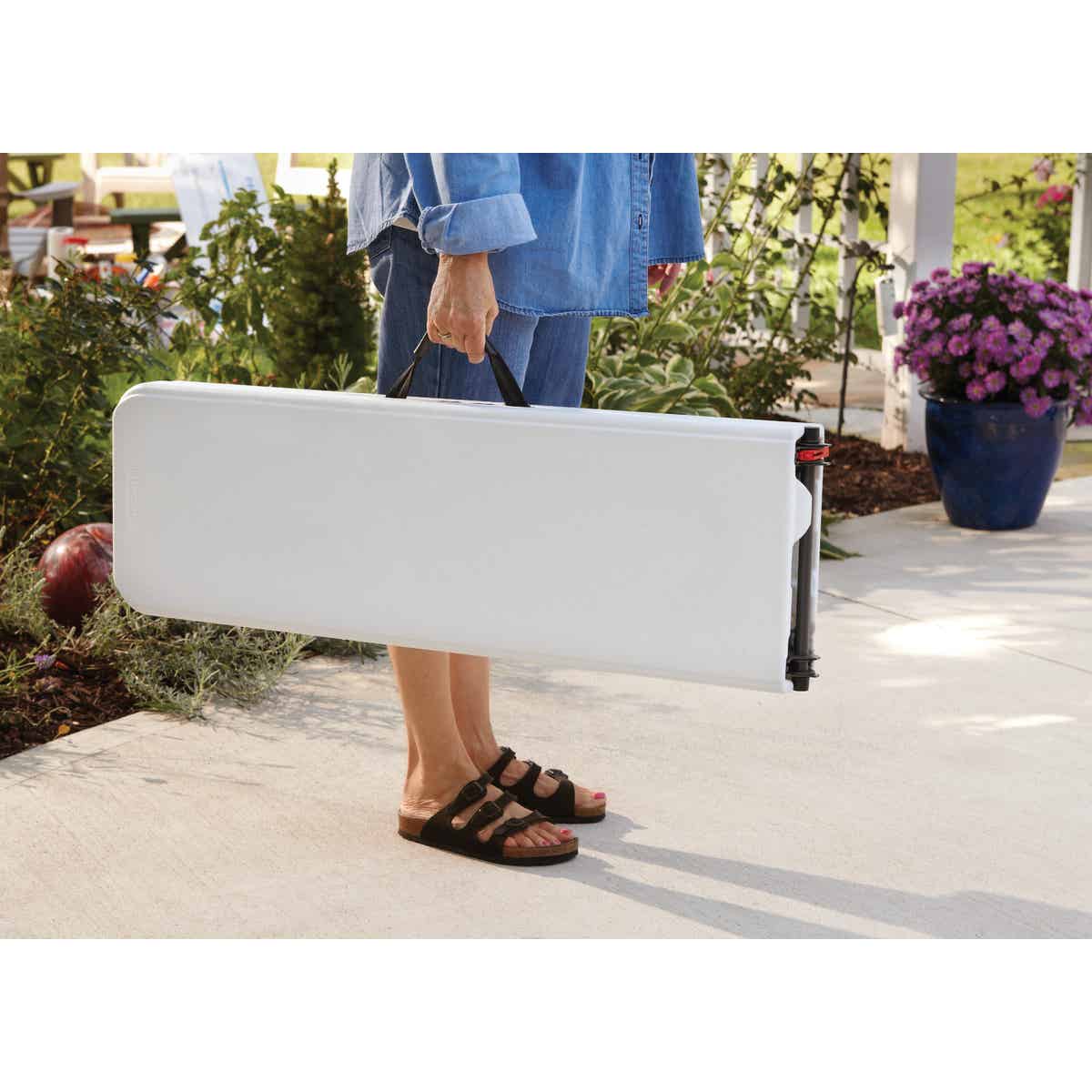 Lifetime 6 Ft. White Granite Fold-In-Half Bench Image 6