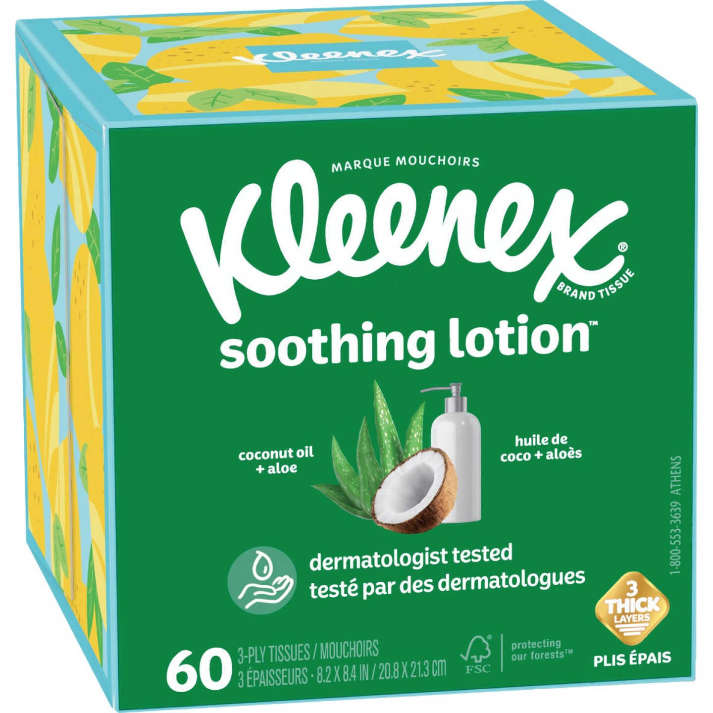Kleenex Soothing Lotion 60 Count 3-Ply Facial Tissues
Cube Box Image 3