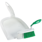 Libman White Plastic Dust Pan & Brush Set Image 1
