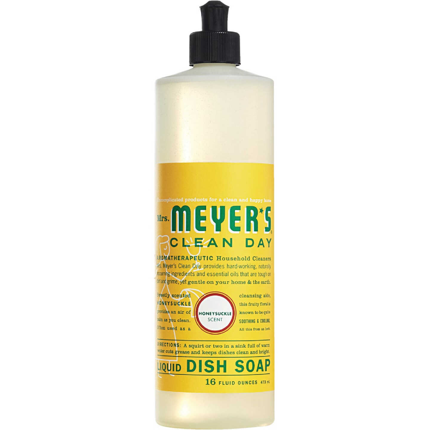 Mrs. Meyer's Clean Day 16 Oz. Honeysuckle Scent Liquid Dish Soap Image 1